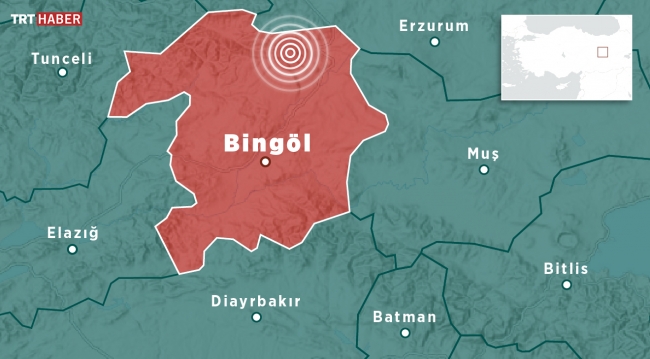 Bingöl Karlıova'da 5,7 büyüklüğünde deprem